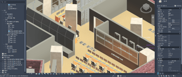 방재실 PC 21~40대 기준 BIM 3D 모델링