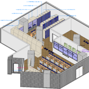 방재실 PC 5~10대 기준 BIM 3D 모델링