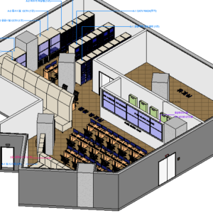 방재실 PC 11~20대 기준 BIM 3D 모델링