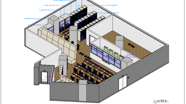 방재실 PC 11~20대 기준 BIM 3D 모델링