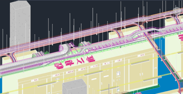 전기실 10,000~15,900kw BIM 3D Cable Installation