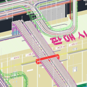 전기실 16,000~19,900kw BIM 3D Cable Installation