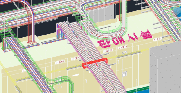 전기실 16,000~19,900kw BIM 3D Cable Installation