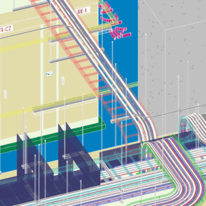 전기실 20,000~25,900kw BIM 3D Cable Installation