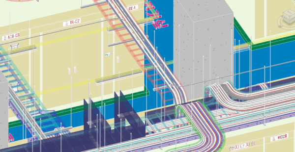 전기실 20,000~25,900kw BIM 3D Cable Installation