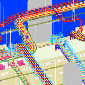 전기실 3,000~5,900kw BIM 3D Cable Installation