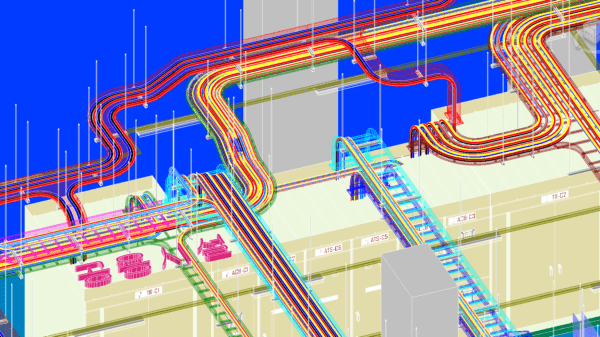 전기실 3,000~5,900kw BIM 3D Cable Installation