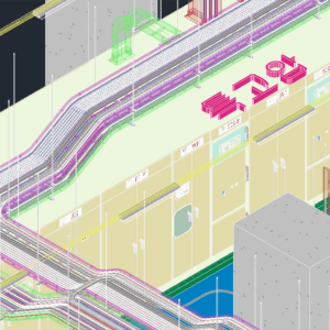 전기실 6,000~9,900kw BIM 3D Cable Installation
